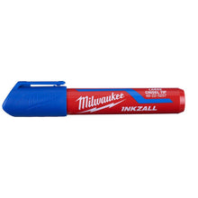 Milwaukee® INKZALL™ 48-22-3257 12-Piece Permanent Marker, Chisel Tip, Plastic, Blue