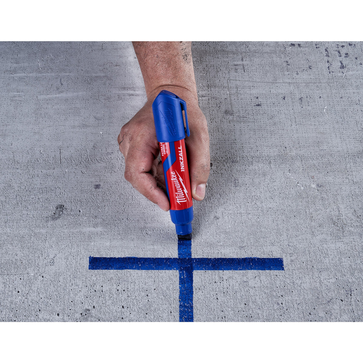 12-Piece Permanent Marker - Chisel Tip - Blue