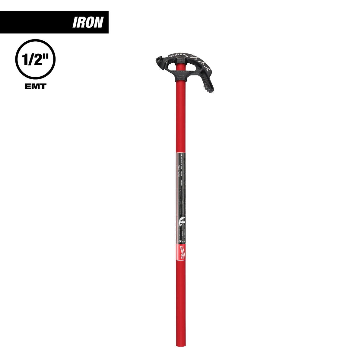 Conduit Bender - 30/45/60/90° Bend - Black/Red