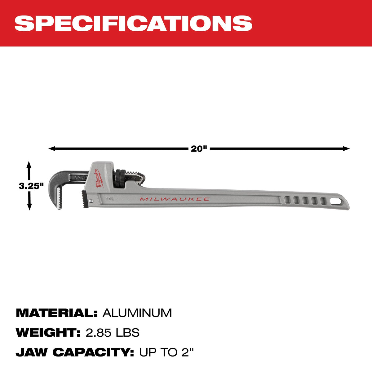 Pipe Wrench - 20.5" OAL