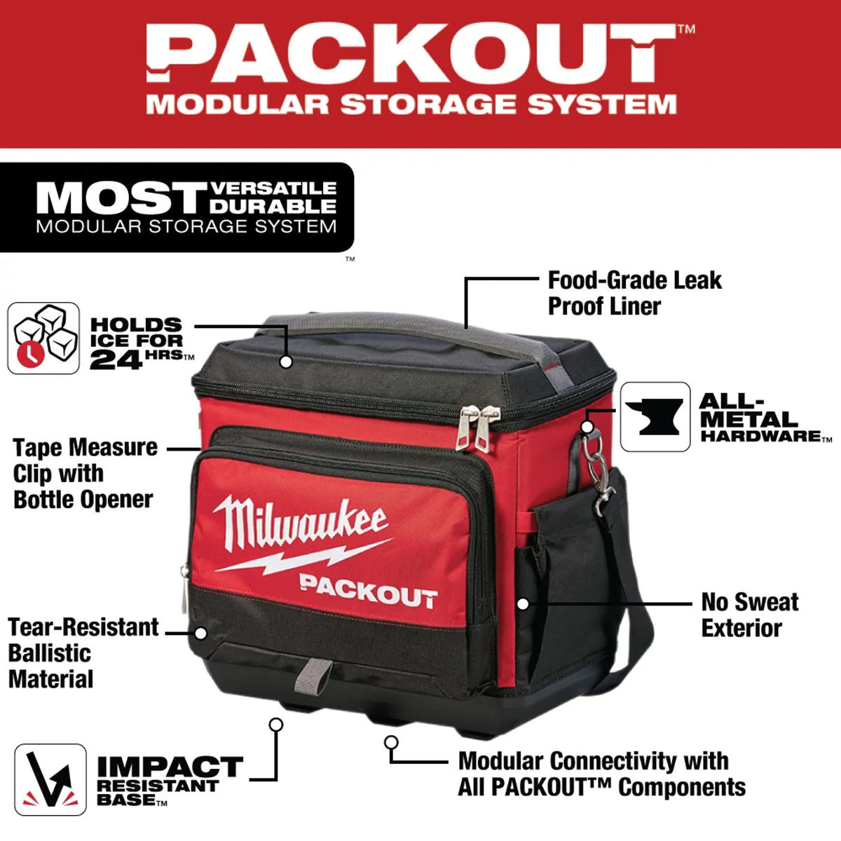 Cooler - Nylon - Black/Red