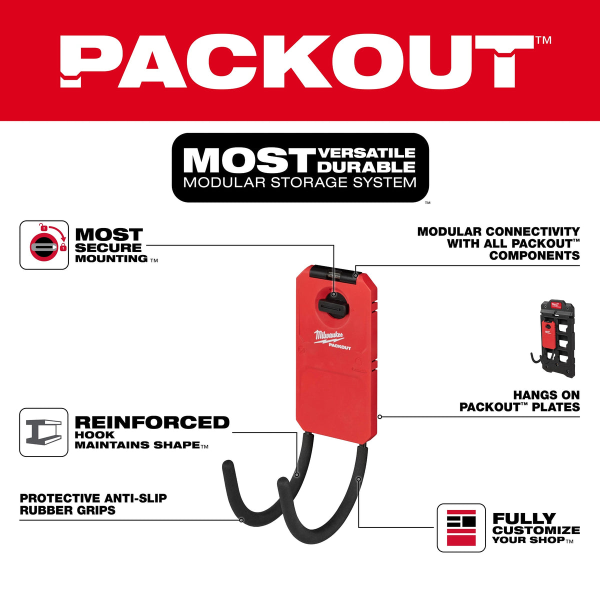 Packout - 6" Curved Hook