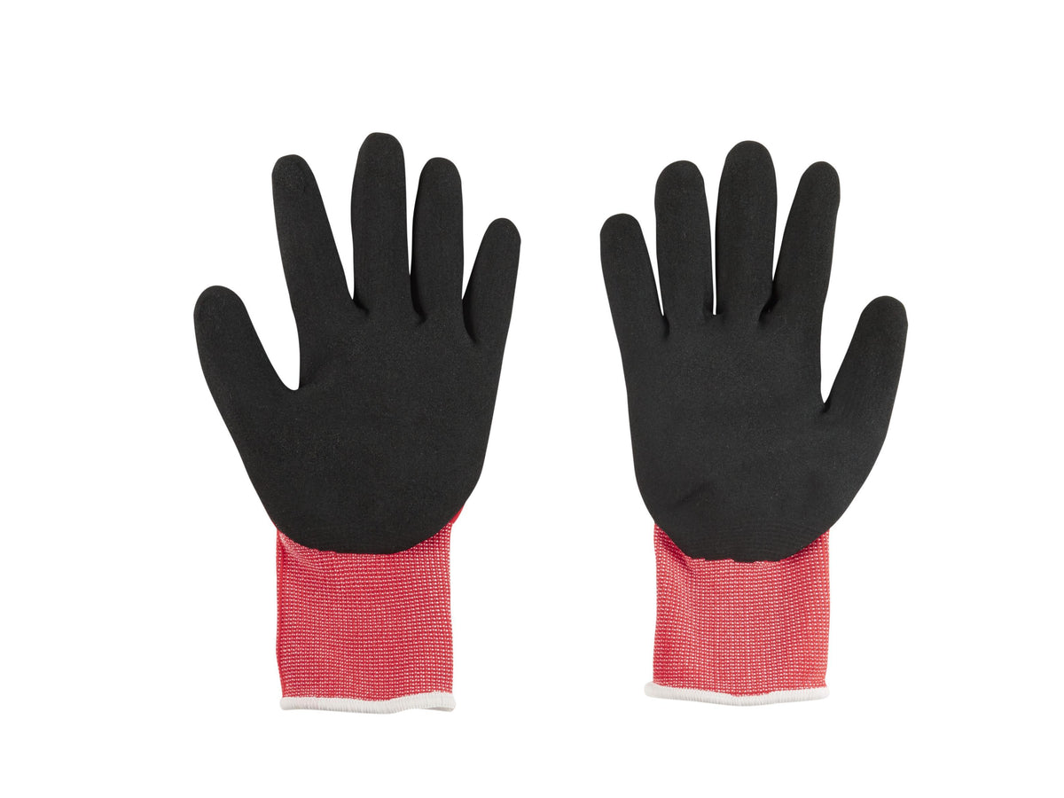 Milwaukee® 48-22-8900B Dipped Gloves, S, Nylon, Knit Wrist Cuff, Resists: Abrasion, Tear, Puncture and TDM, ANSI Cut-Resistance Level: A1, ANSI Puncture-Resistance Level: 1