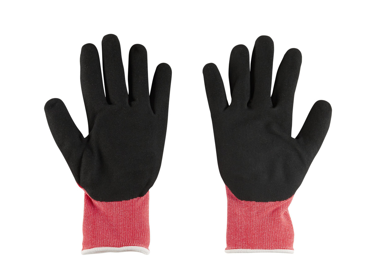 Milwaukee® 48-22-8902B Dipped Gloves, L, Nylon, Knit Wrist Cuff, Resists: Abrasion, Tear and Puncture, ANSI Cut-Resistance Level: A1, ANSI Puncture-Resistance Level: 1