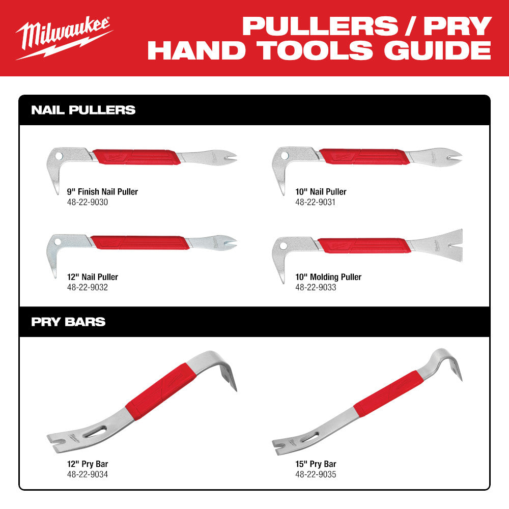 Nail Puller - 10" OAL - Beveled Tip