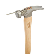 Milwaukee® 48-22-9519 Framing Hammer, 16.063 in OAL, Smooth Face, 19 oz Forged Steel Head, Anti-Ring Claw, Hickory Handle
