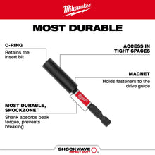 Milwaukee® SHOCKWAVE™ 48-32-4512 Impact Duty Magnetic Bit Tip Holder, 1/4 in Drive, Proprietary Steel