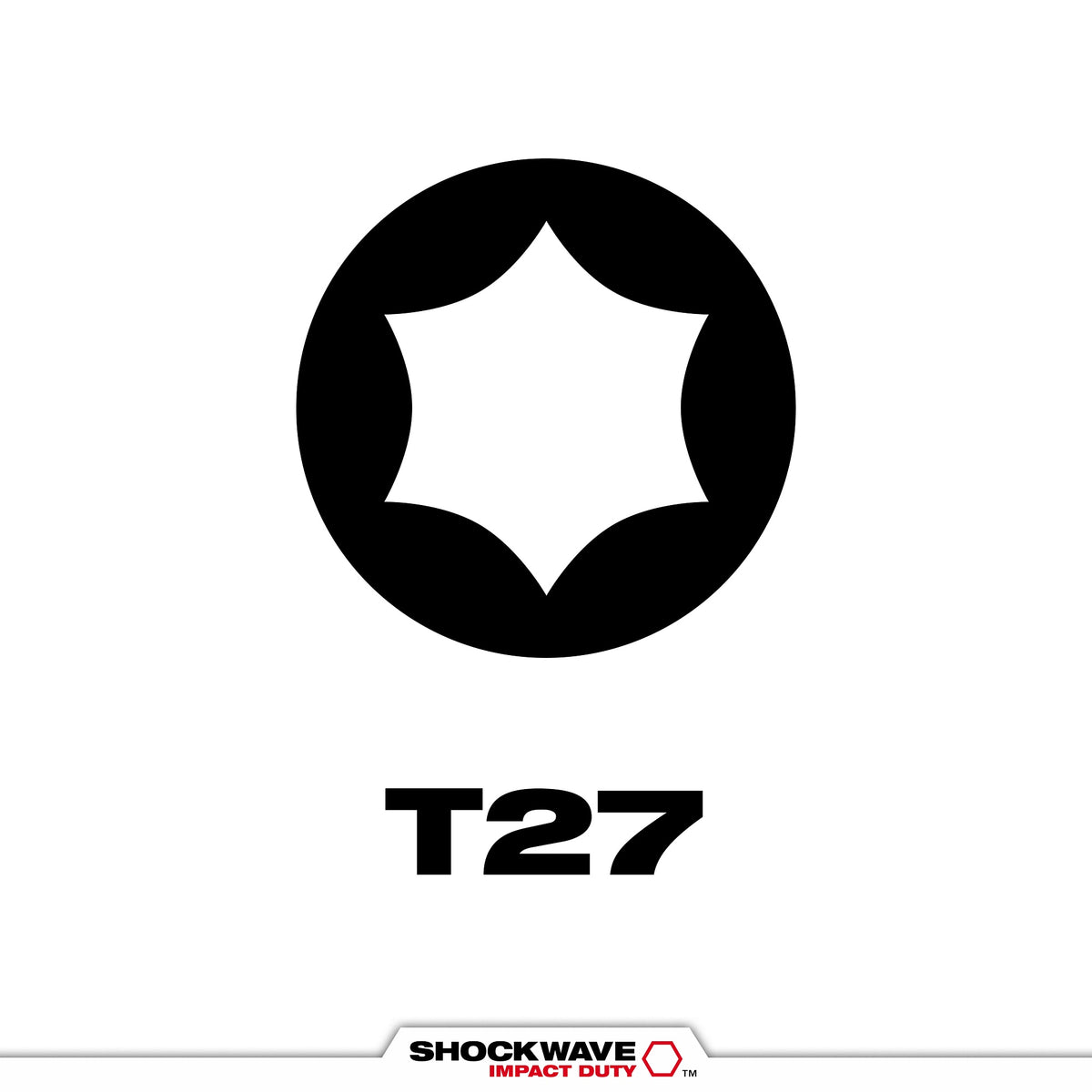 1-Piece Impact Power Bit - Steel - T27 Torx Point