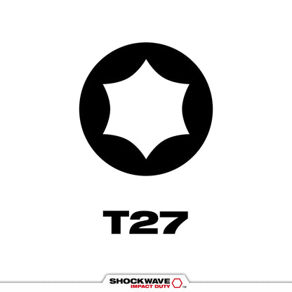 1-Piece Impact Power Bit - Steel - T27 Torx Point