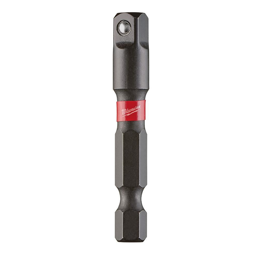 Milwaukee® SHOCKWAVE™ 48-32-5030 Heavy Duty Impact Duty Socket Adapter, Black Oxide, Hex x Square Drive, 1/4 in Male Drive, 1/4 in Female Drive, Male x Male Adapter, Proprietary Steel