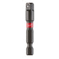 Milwaukee® SHOCKWAVE™ 48-32-5030 Heavy Duty Impact Duty Socket Adapter, Black Oxide, Hex x Square Drive, 1/4 in Male Drive, 1/4 in Female Drive, Male x Male Adapter, Proprietary Steel