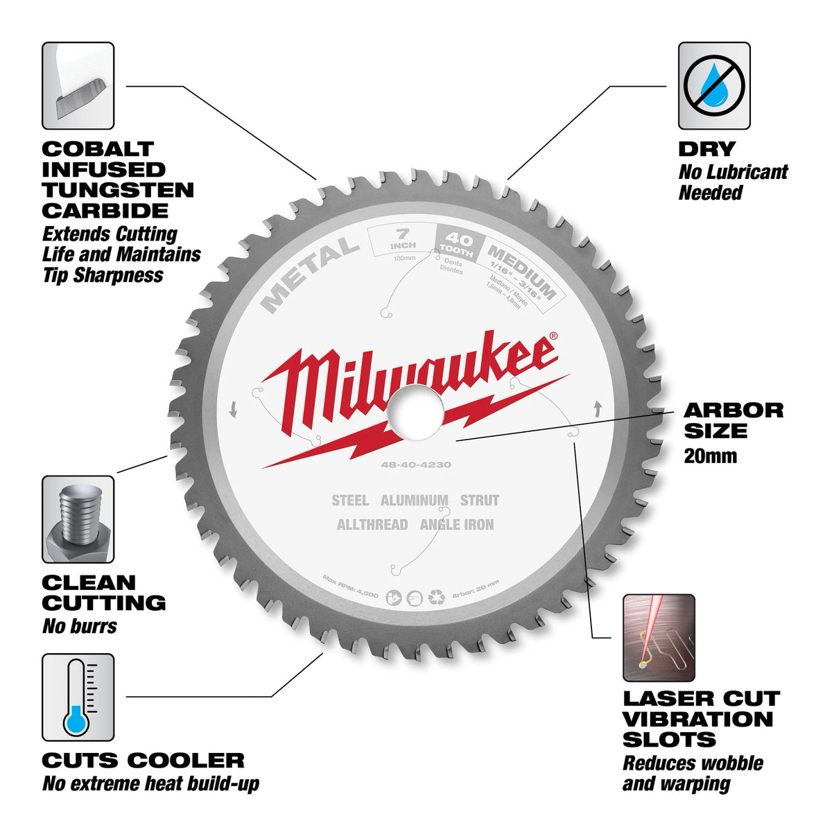 Laser-Cut Circular Saw Blade - 20 mm Arbor