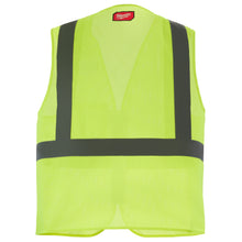 Milwaukee® 48-73-2243 Safety Vest, 2X/3X, Hi-Viz Yellow, Polyester, Zipper Closure, 1 Pockets, ANSI Class: Class 2, ANSI/ISEA 107-2020