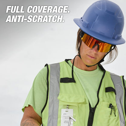 Safety Glass - Anti-Scratch - Red Lens