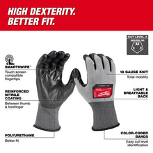 Milwaukee® 48-73-8741 48-73 General purpose Gloves, M, Polyurethane Palm, Gray, Resists: Cut Resistan