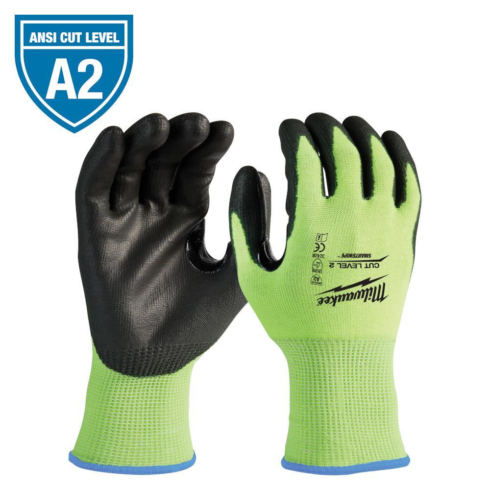 High Visibility Cut-Resistant Gloves - XL - Nitrile Coating
