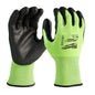 Milwaukee® 48-73-8932 High Visibility Cut-Resistant Gloves, L, Nitrile Coating, Polyurethane, Knit Wrist Cuff, Resists: Abrasion, Cut, Puncture and Tear, ANSI Cut-Resistance Level: A3, ANSI Puncture-Resistance Level: A2