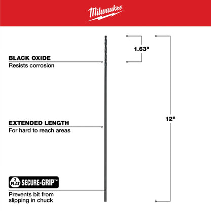Aircraft Length Drill Bit - 1/8" Drill - Fraction