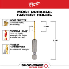 Hex Shank Impact Drill Bit - 21/32" D Cutting