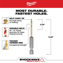 Hex Shank Impact Drill Bit - 47/64" D Cutting - HSS
