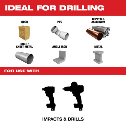 Hex Shank Impact Drill Bit - 21/32" D Cutting