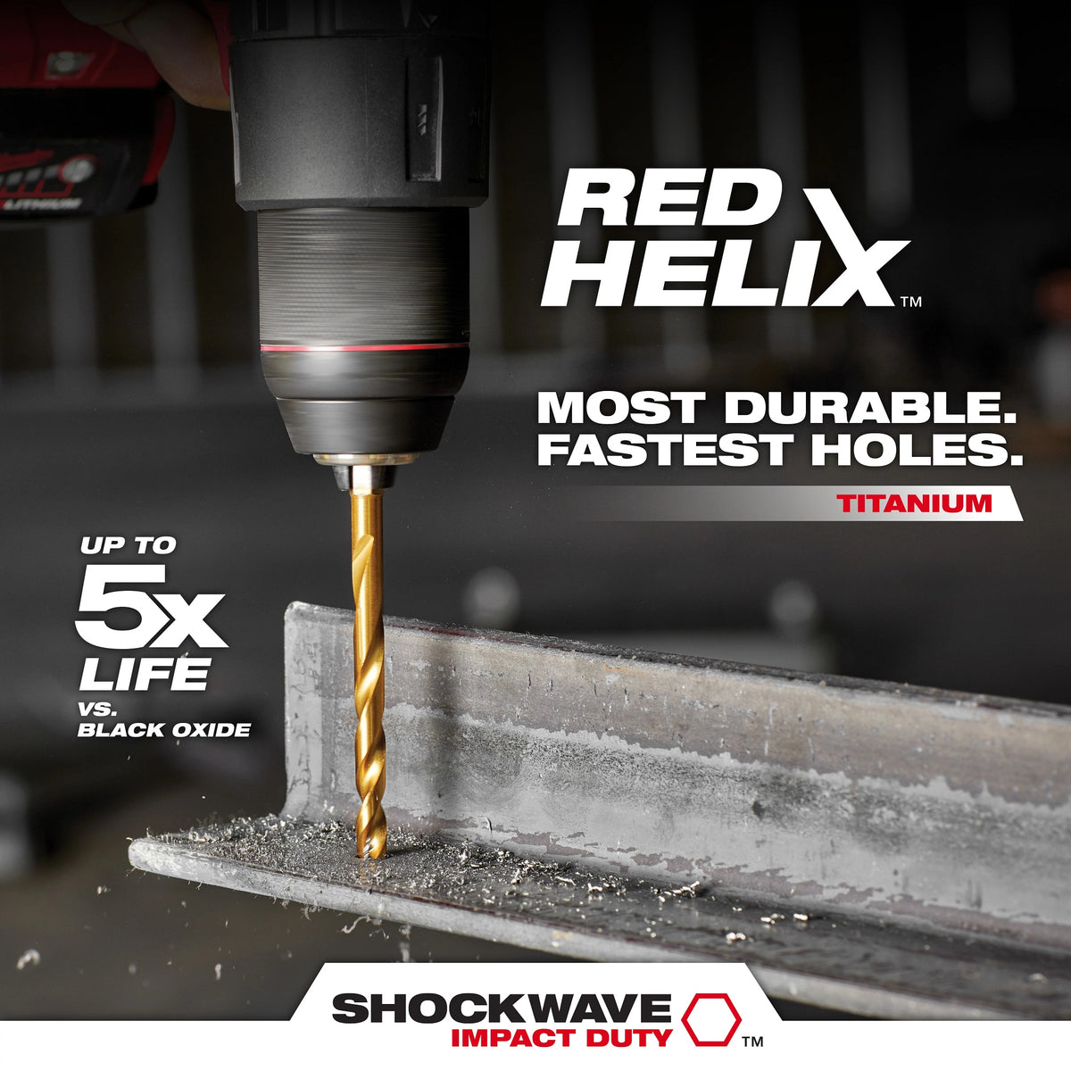 Hex Shank Impact Drill Bit - 47/64" D Cutting - HSS