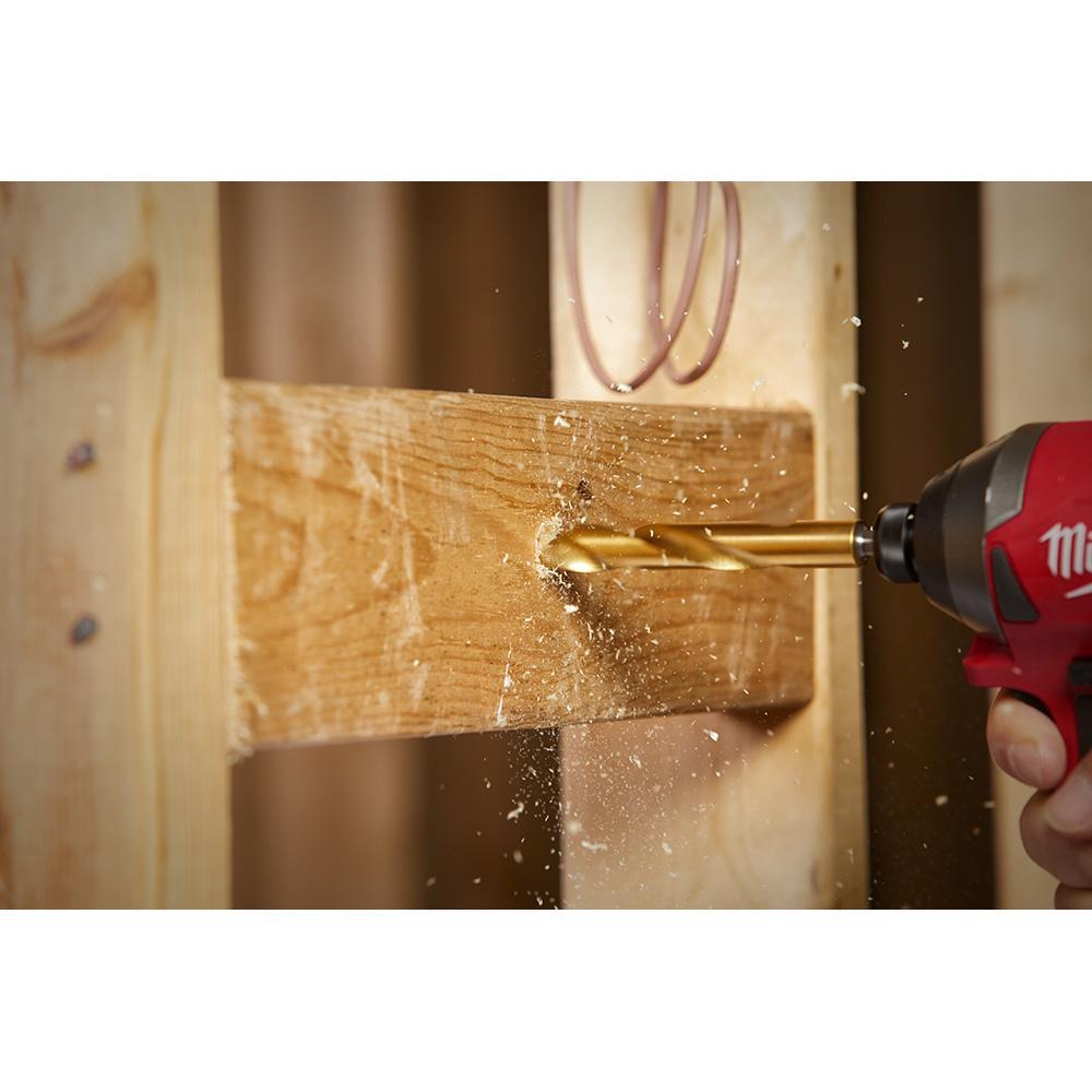 Hex Shank Impact Drill Bit - 27/64" Drill - HSS
