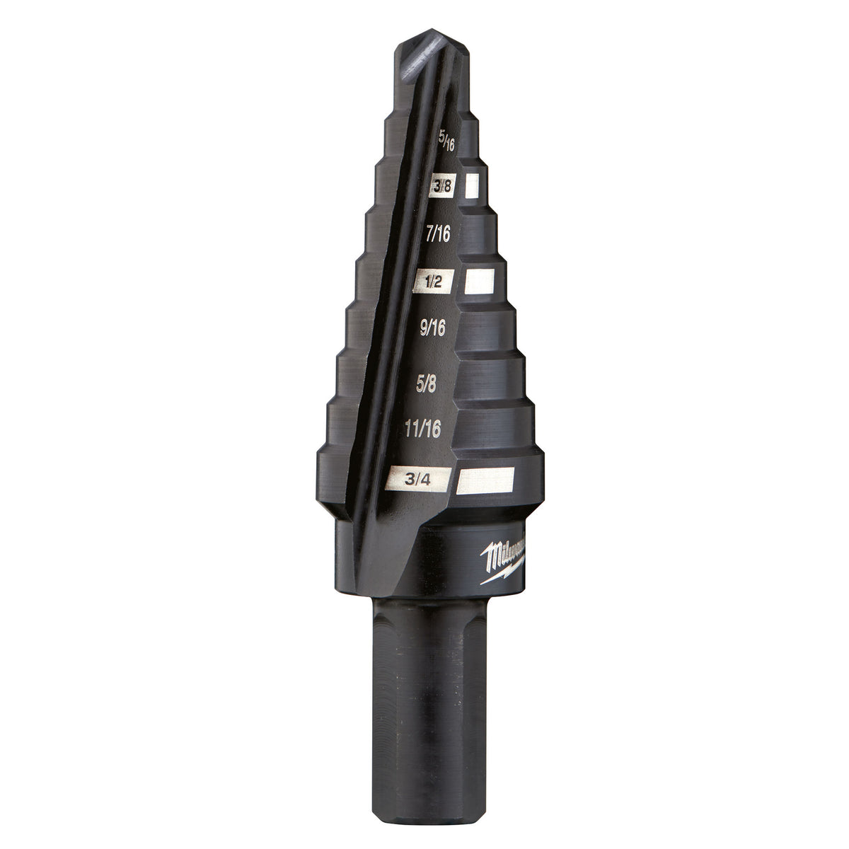 Step Drill Bit - 1/4" Dia Min Hole - 3/8" Shank