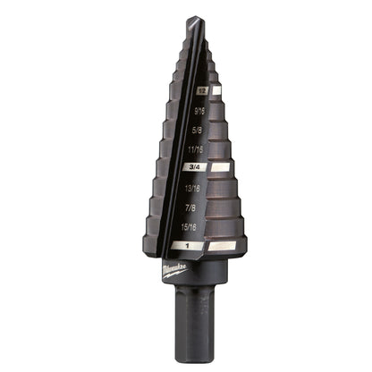 Step Drill Bit - 1/2" Dia Min Hole - HSS