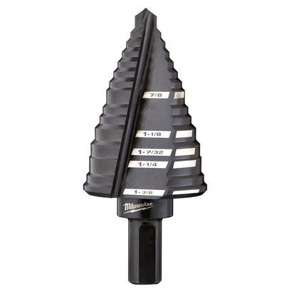 Step Drill Bit - 7/8" Dia Min Hole - 1-3/8" Dia Max Hole