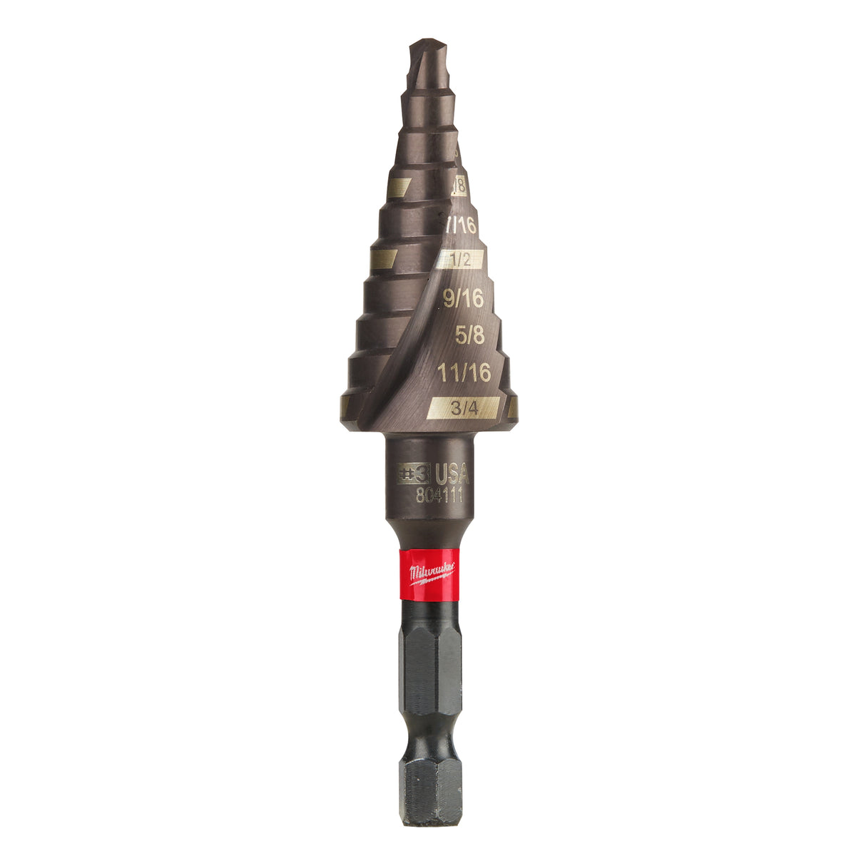Impact Step Drill Bit - 3/16" Dia Min Hole - Titanium