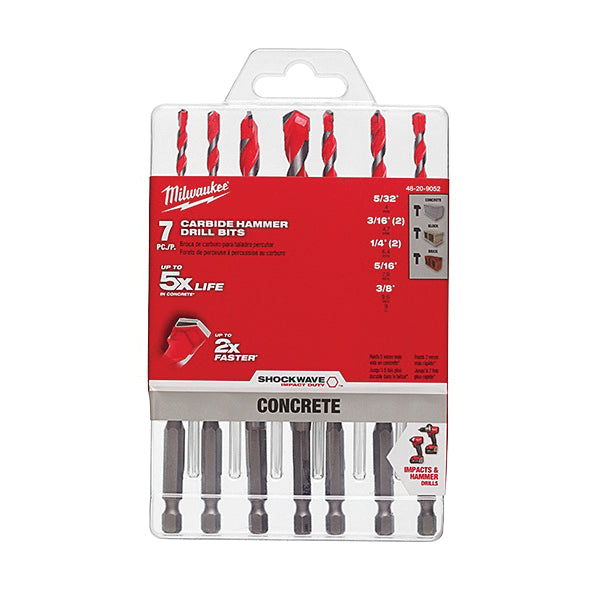 Shockwave Masonry Single Ended Drill Bit Set - 7 Pieces