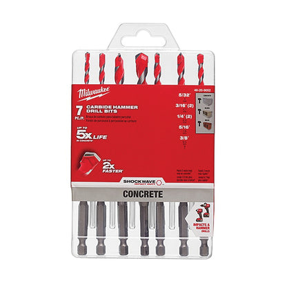 Shockwave Masonry Single Ended Drill Bit Set - 7 Pieces