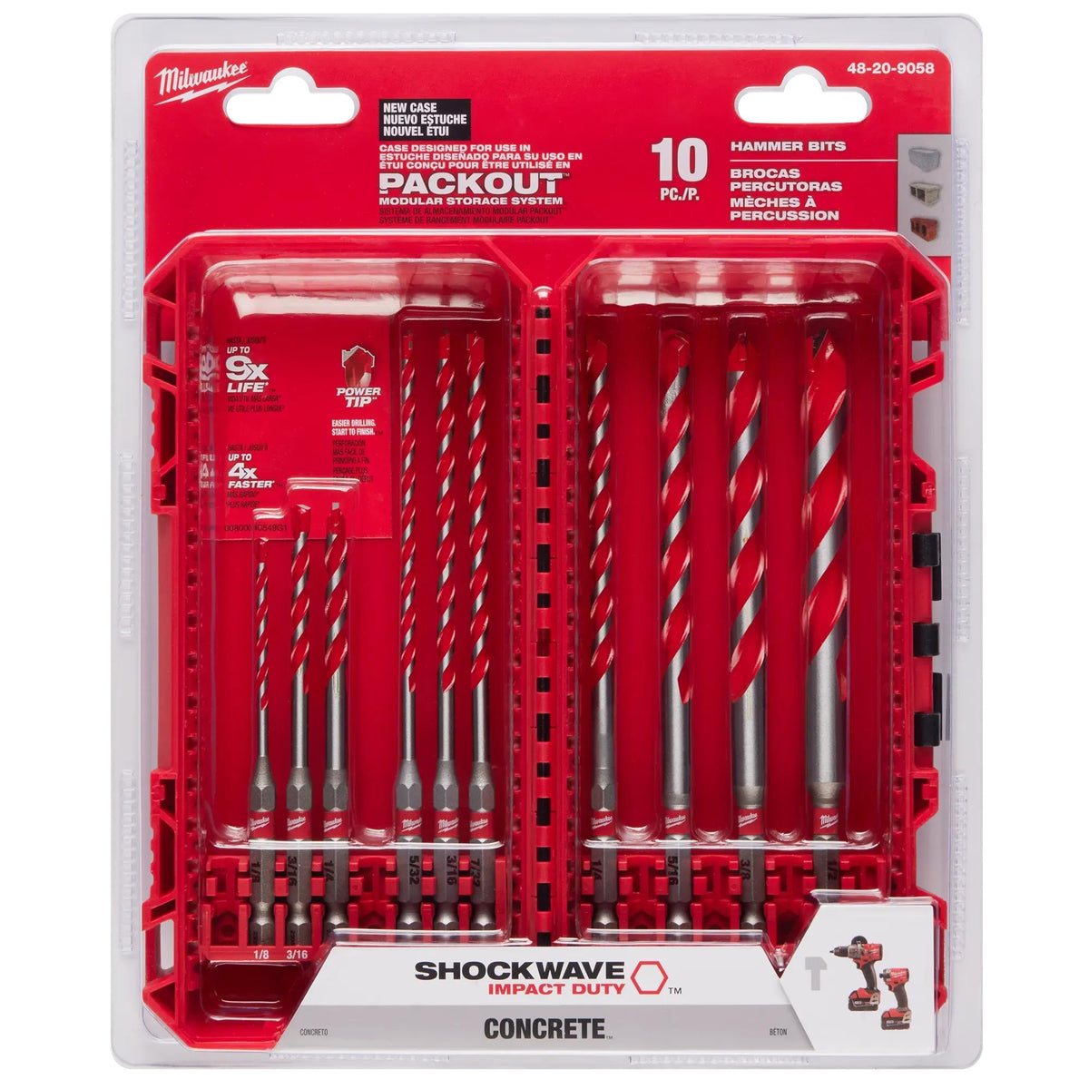 Shockwave - Multi-Material Drill Bits - 1/4" Shank Hex Shank