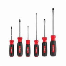 Milwaukee® 48-22-2006 Screwdriver Set, 6 Pieces, Steel/Rubber Handle, Polished/Black Oxide Tipped