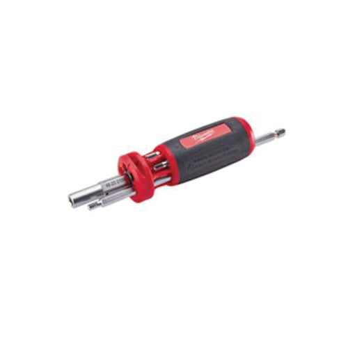 Milwaukee® 48-22-2104 10-in-1 Multi-Bit Screwdriver, 8 Pieces, Ergonomic Grip Handle, Steel