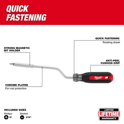 Multi-Bit Screwdriver - Cushion Grip Handle