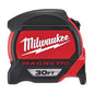 Milwaukee® 48-22-7130 Magnetic Premium Measuring Tape With Belt Clip, 30 ft L x 1 in W Blade, Steel Blade, 1/16 in Graduation