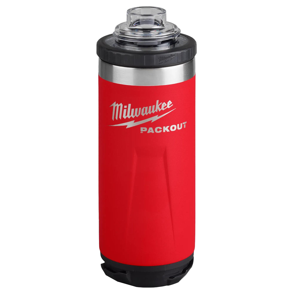 Milwaukee® 48-22-8382R Insulated Bottle with Chug Lid, 18 oz Capacity, Red, Metal, 10.4 in H