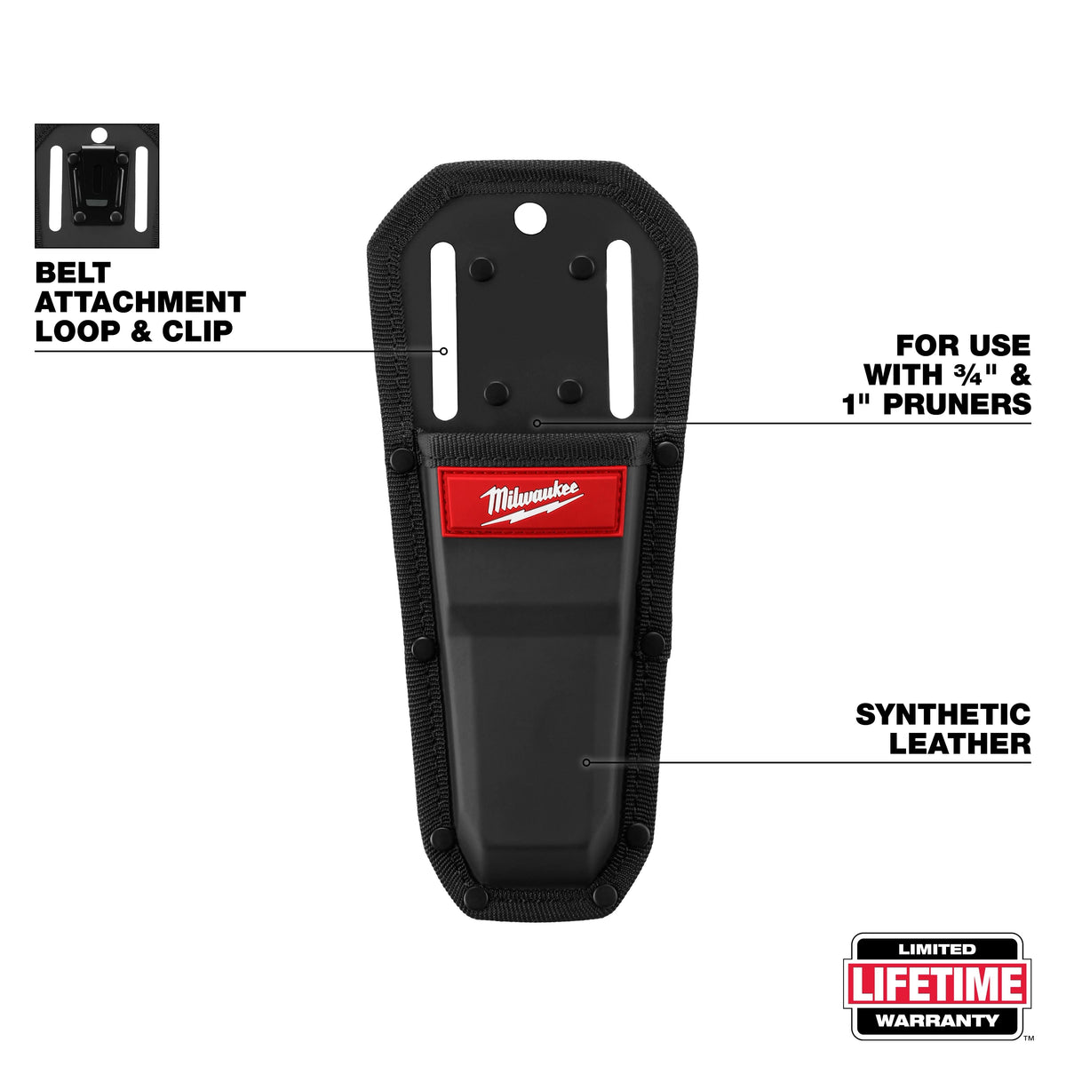 Sheath - Synthetic Leather - Belt Attachment Loop and Clip
