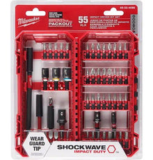 Milwaukee® 48-32-4096 SHOCKWAVE 55-Piece Bit Set, Hex Point, Alloy Steel