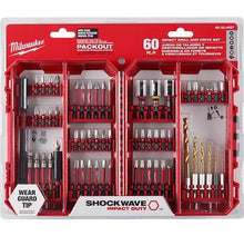 Milwaukee® 48-32-4097 SHOCKWAVE 60-Piece Bit Set, Hex Point, Alloy Steel