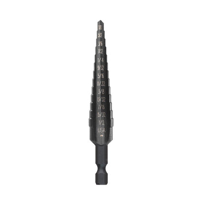 Self-Starting Step Drill Bit - 1/8" Dia Min Hole - HSS