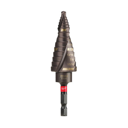 Impact Step Drill Bit - 3/16" Dia Min Hole - Titanium