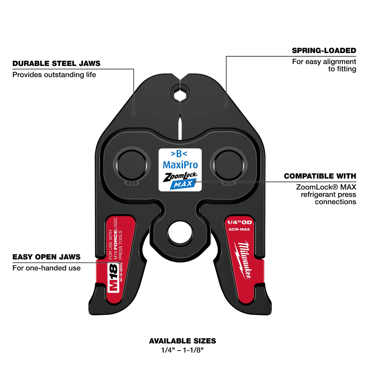 Zoomlock Max Press Jaw - 5/8" Size