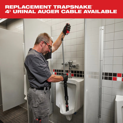 TRAPSNAKE Urinal Auger, Black/Red