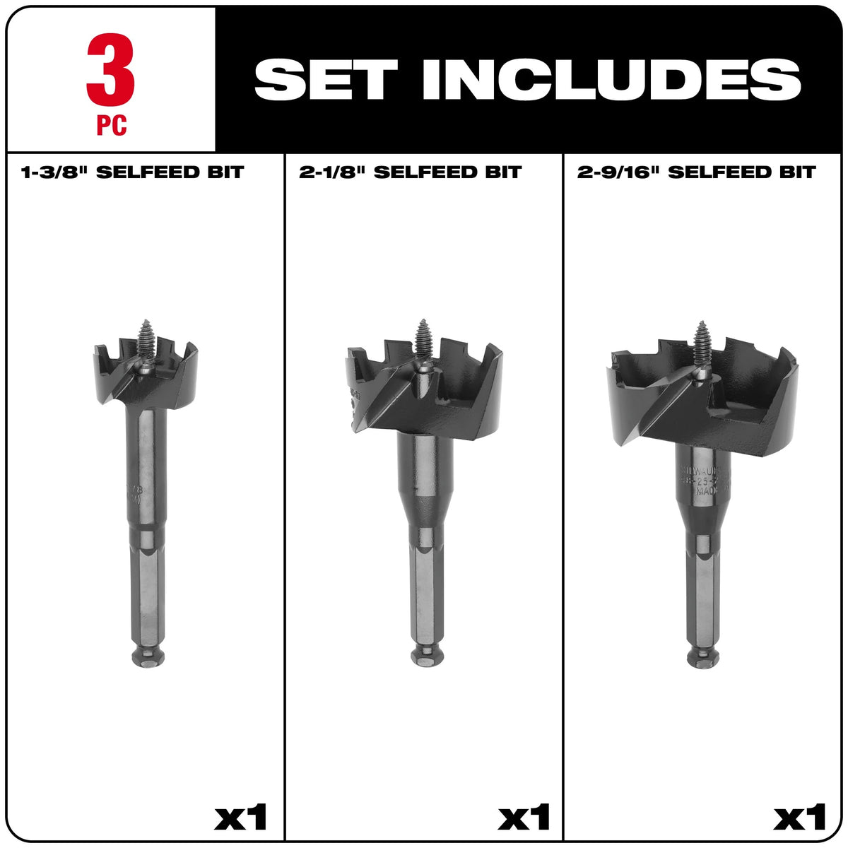 Standard Self-Feed Bit - Alloy Steel - Dia