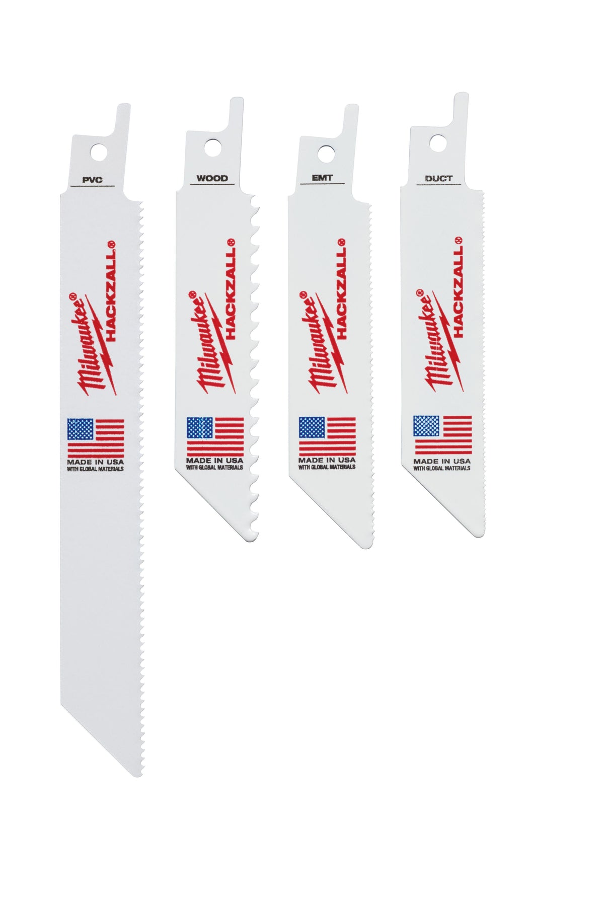 Thin Kerf Reciprocating Saw Blade Set - Bi-Metal