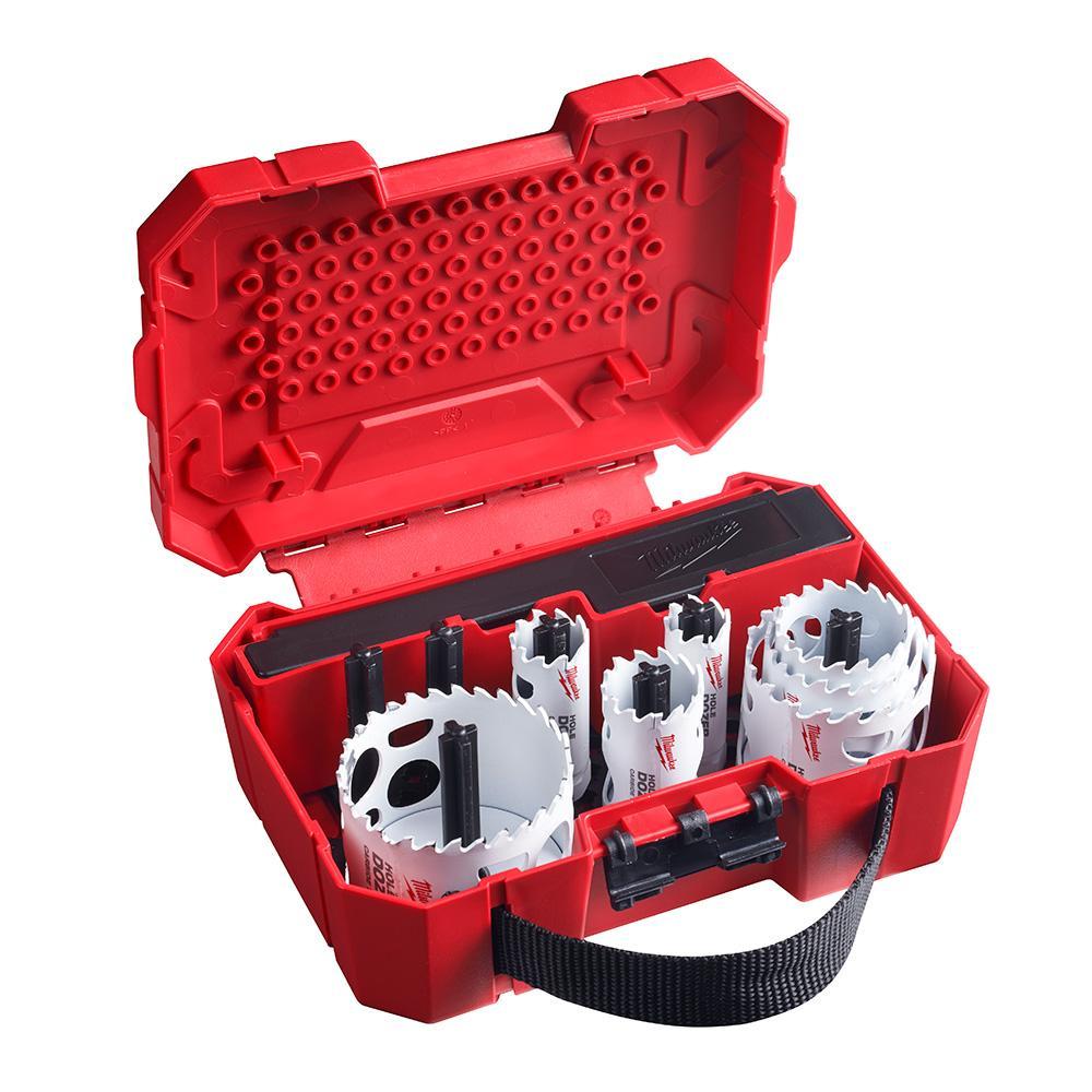 Single End Plumber's Hole Saw Kit - 12 Pieces - Carbide
