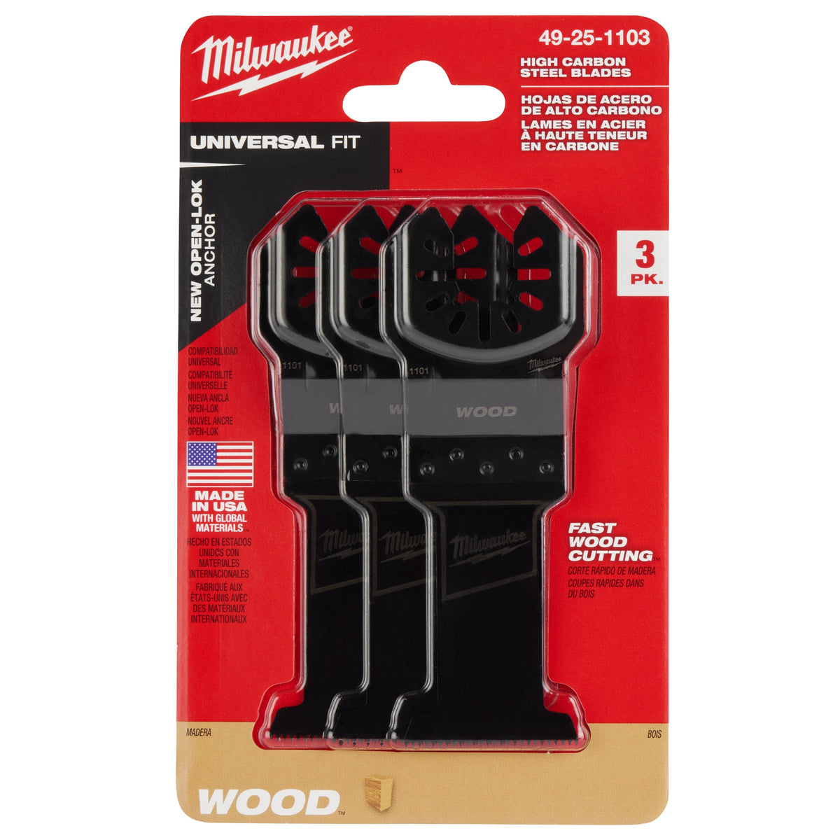 Open-Lok 3-Piece Blade Set - 1-3/8" Cutting Width